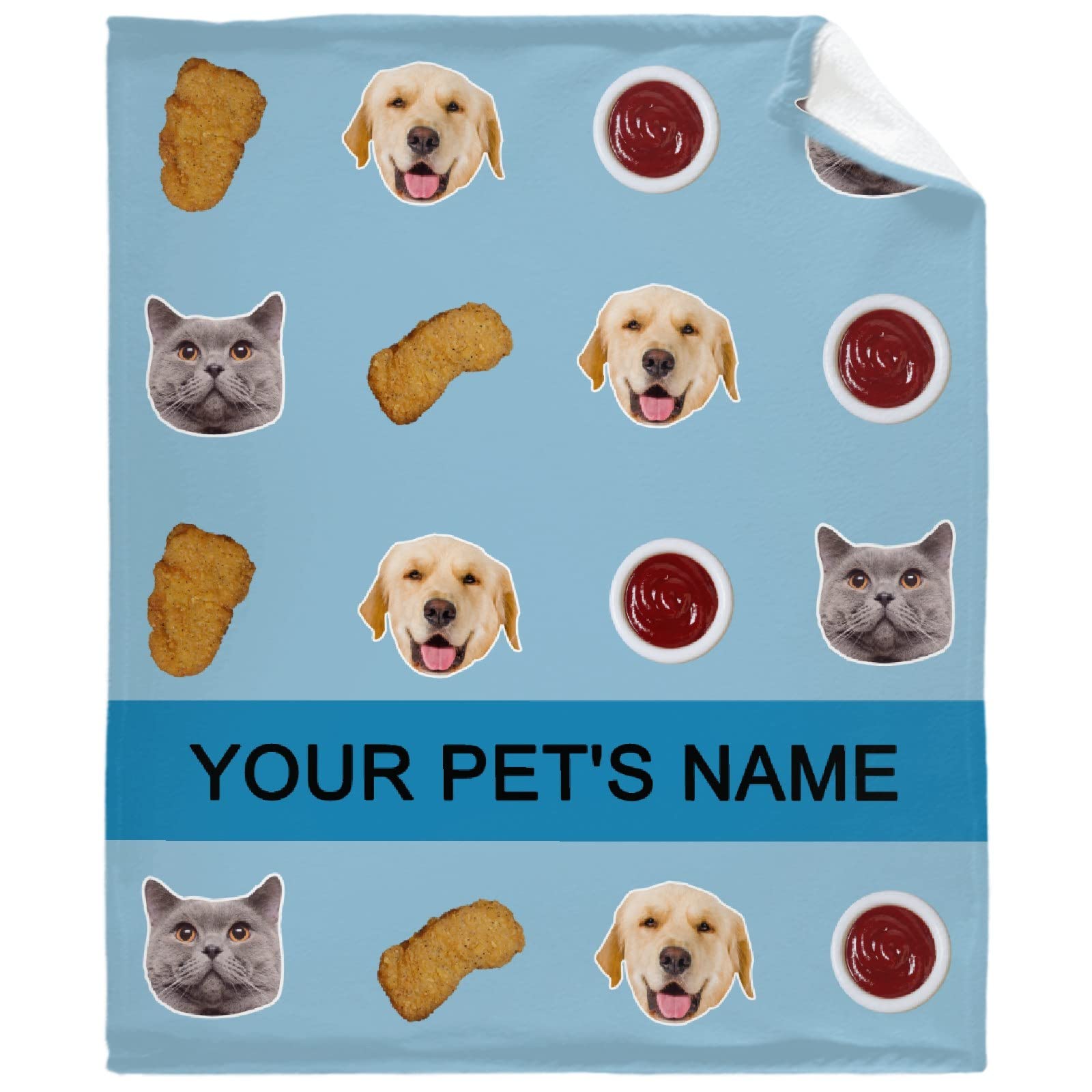 Custom Personalized Pet Blanket with Photos & Text - Dog Cat Blanket for Birthday Gifts, Home Decor & Cozy Pet Throws - Perfect for Friends, Family & Pet Lovers