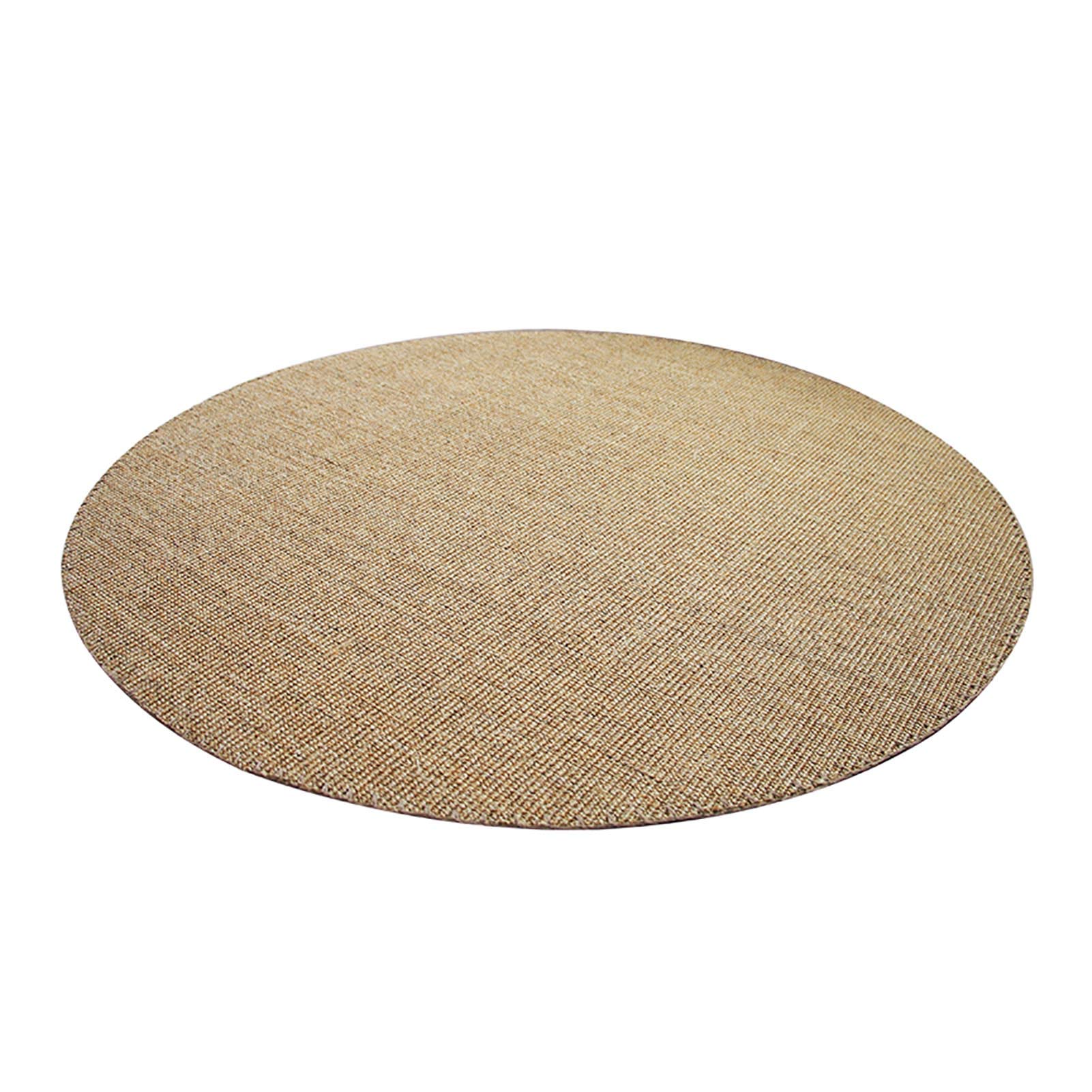 Handmade Round Sisal Runner Rug - Chunky Texture, Non-Slip Backing, Modern Tatami Design - Beige Jute Area Rug (28