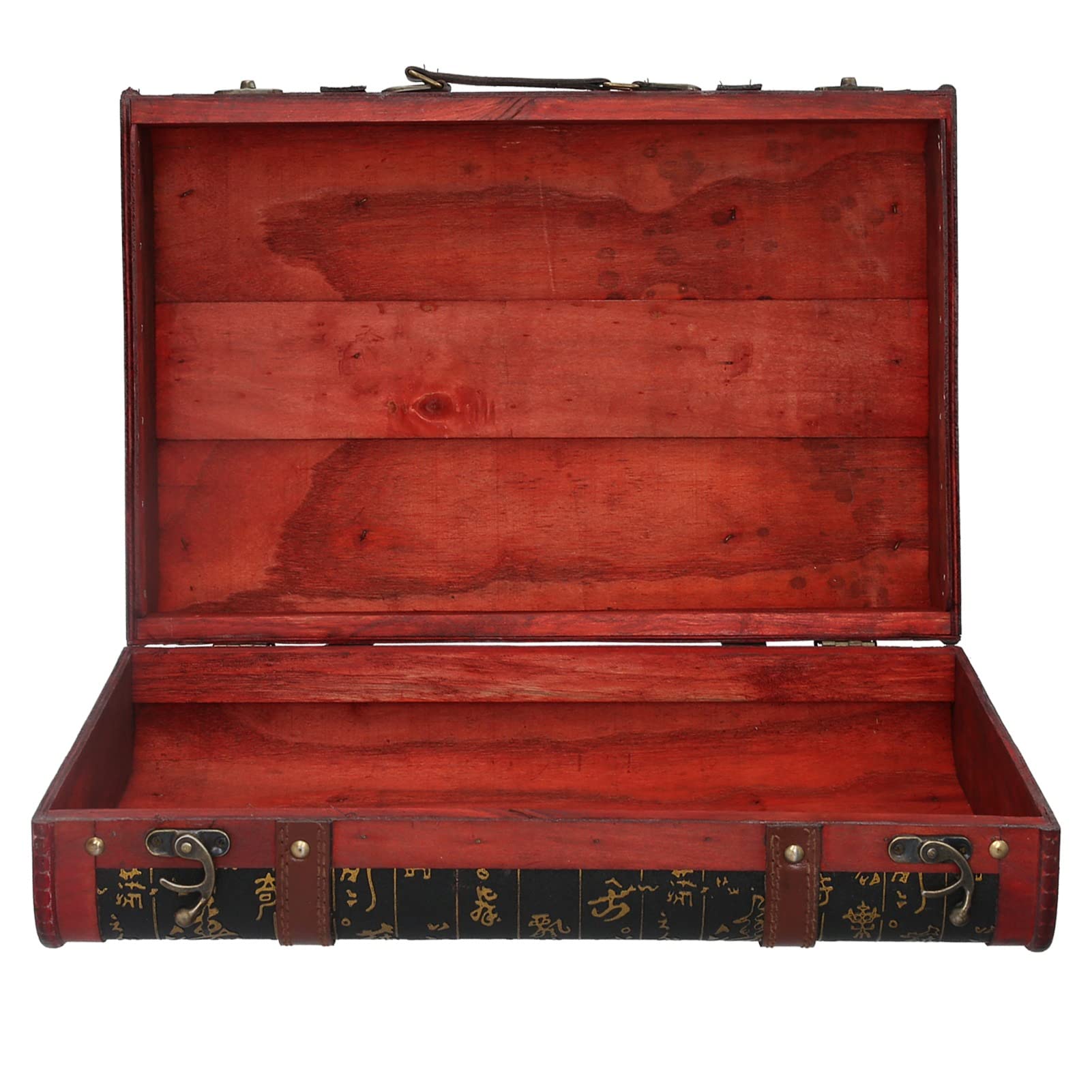 Vintage Wooden Treasure Chest Box - Handcrafted Dustproof Storage Box for Jewelry, Keepsakes & Home Decor | Perfect for Gift Giving, Wedding Favors & Antique Display