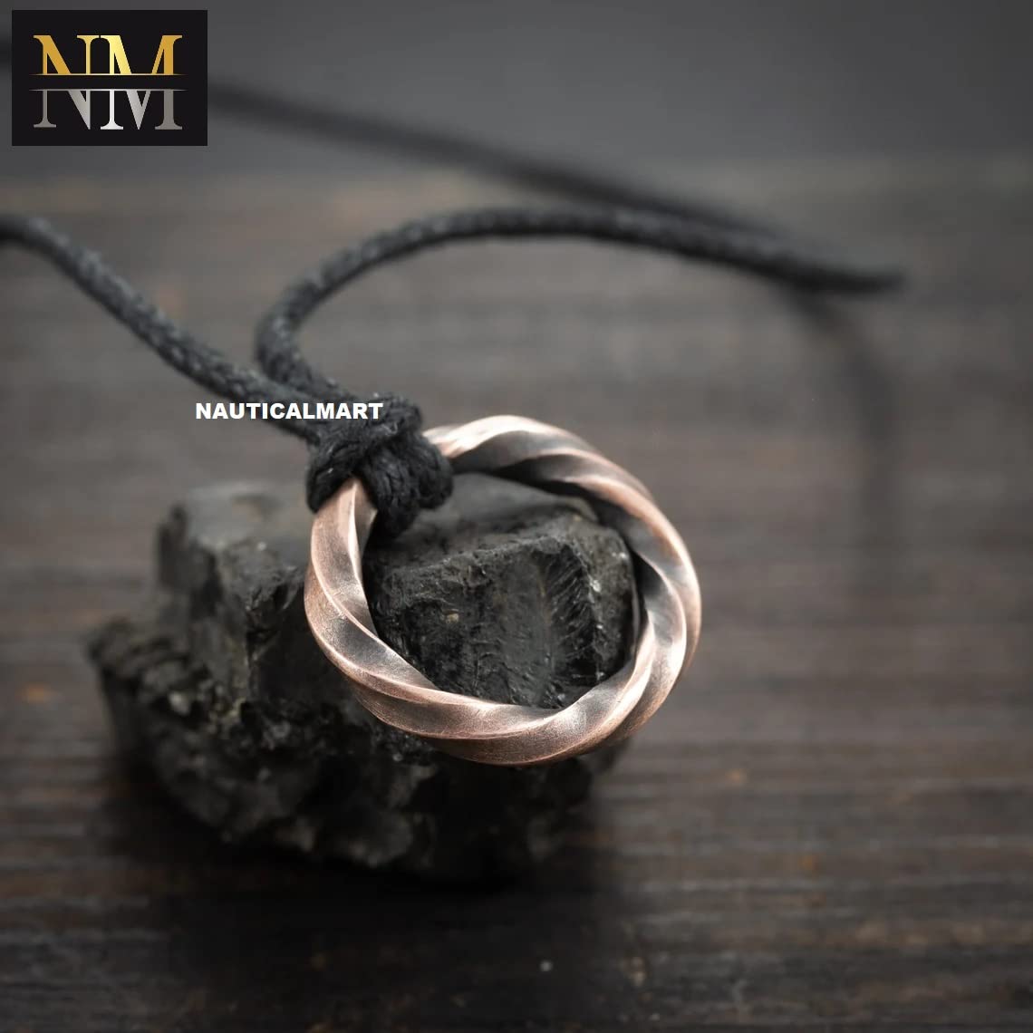 Handmade Viking Copper Necklace for Men - Unique Hand-Forged Minimalist Jewelry - Perfect Christmas & Birthday Gift for Boyfriend, Husband, or Him - Ideal for Everyday Wear, Special Occasions & Viking Lovers