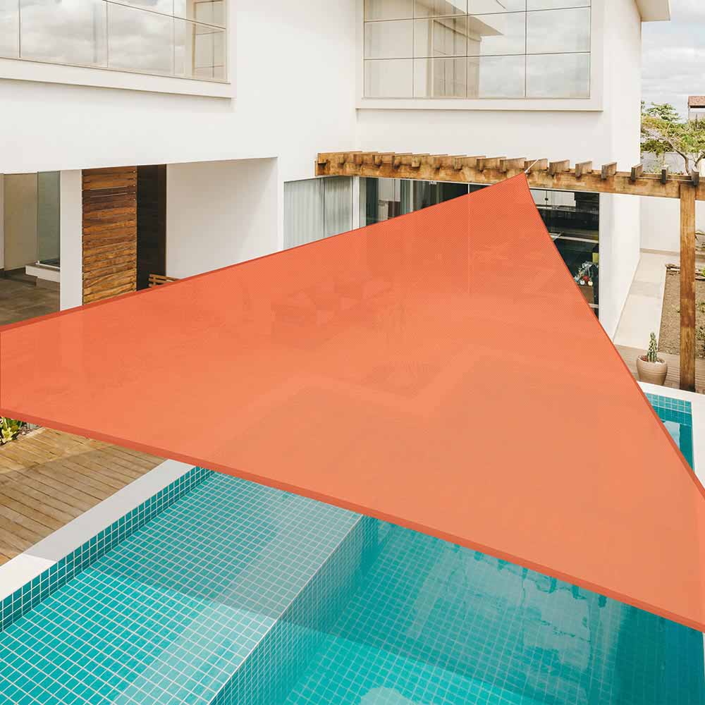 20' Triangle Sun Shade Sail - UV Resistant Outdoor Canopy for Patio, Deck & Backyard - Windproof Tarp for Sun Protection & Relaxation (Perfect for Poolside, Garden & Outdoor Gatherings)