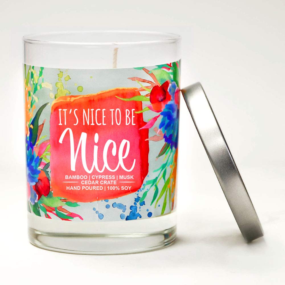 Luxury Scented Soy Candle - Bamboo, Cypress & Musk Aromatherapy | 10oz Jar Candle Made in USA | Inspirational & Get Well Soon Gift for Women | Home Decor, Relaxation & Meditation Essential