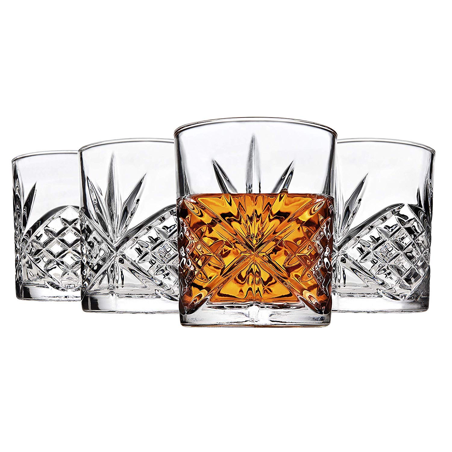 Godinger Dublin Collection 15-Piece Bar Set - Stainless Steel Cocktail Shaker, Ice Bucket with Tongs, 4 Old Fashioned Glasses & Serving Tray - Perfect for Home Bars, Parties & Cocktail Making