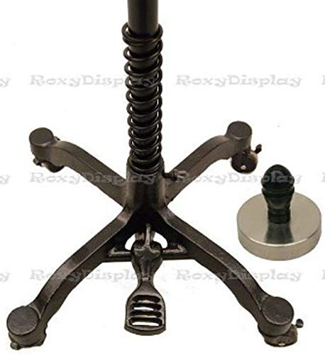 Heavy Duty Cast Iron Caster Base with Pole and Bolt Top - 4