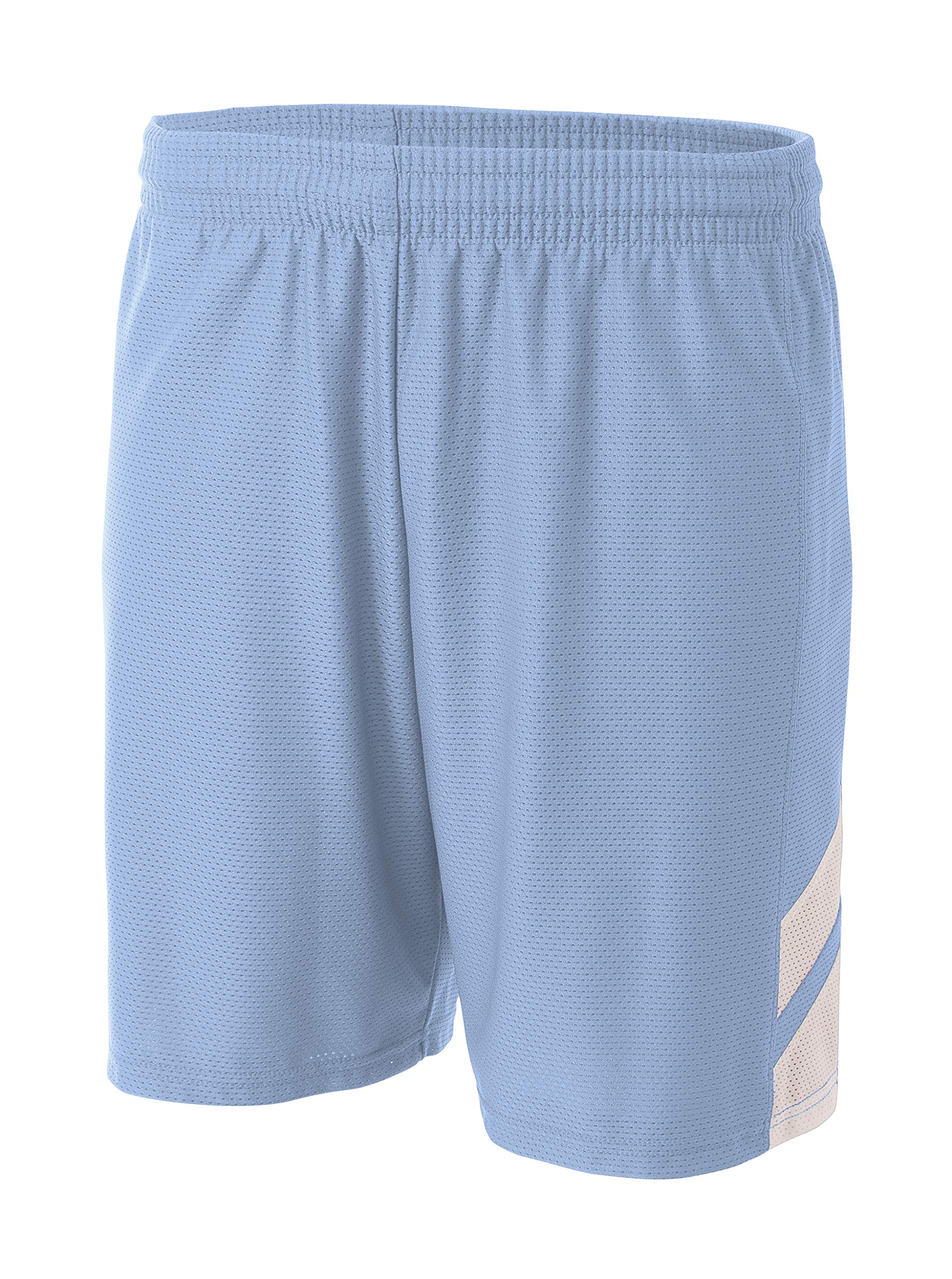 Nike A4 Fast Break Basketball Shorts LT Blue/White XL - Men's Athletic Shorts for Training, Running & Gym Workouts