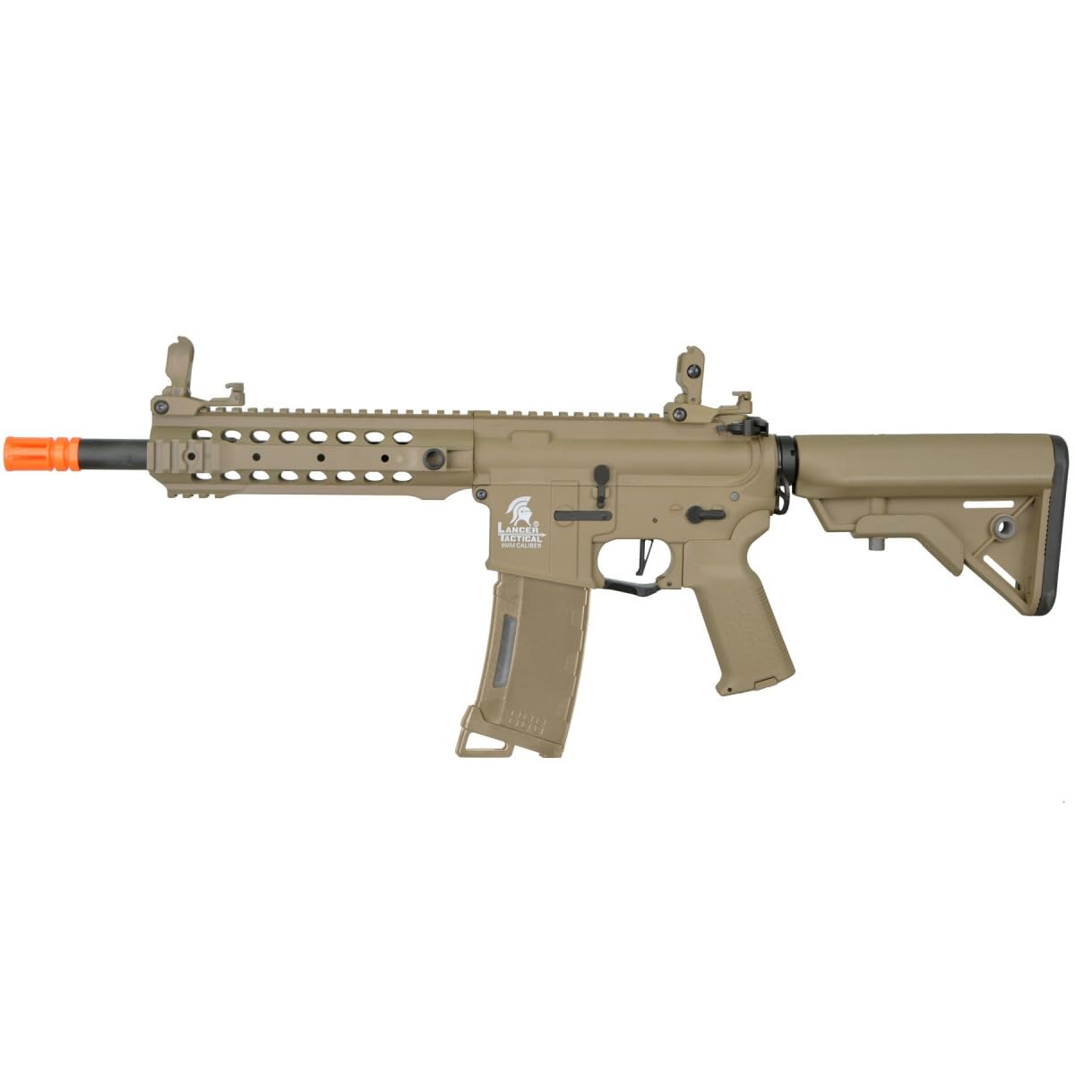 Lancer Tactical Gen 3 CQB M4 Airsoft Rifle - Programmable Mosfet/ETU, Electric Full/Semi Auto AEG with Lipo Battery & Charger - Perfect for Airsoft Battles, Training & Tactical Games