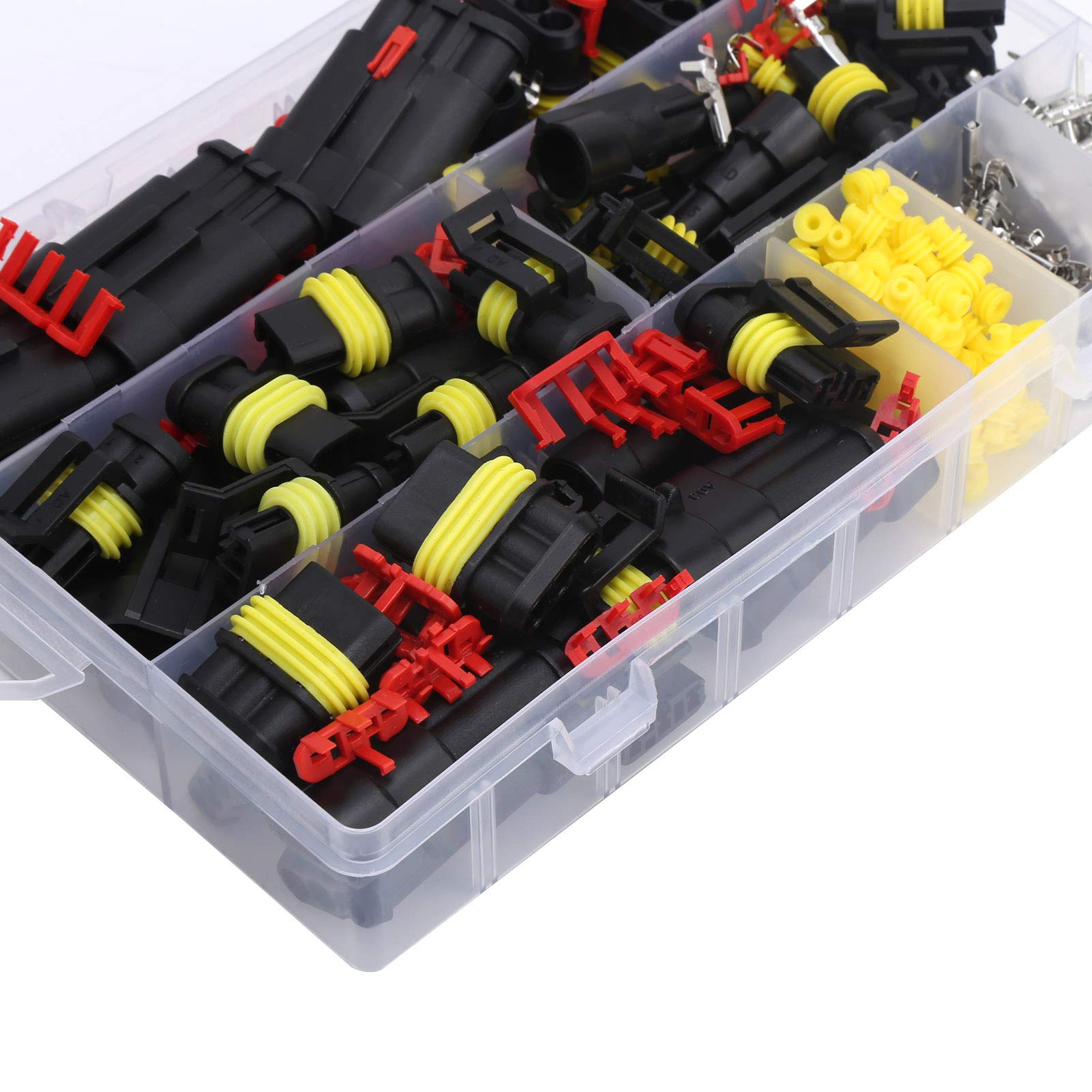 352 Pcs Automotive Waterproof Wire Connectors Kit - Electrical Wire Connector Plugs & Terminals for Car, Truck, Boat - Ideal for Vehicle Wiring, Marine Applications & DIY Electrical Projects