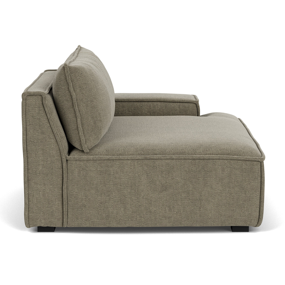 Daphne Velvet 1 Seater Right Arm Modular Sofa - Modern Living Room Furniture for Small Spaces, Apartments & Studios | Comfortable Single Seater Couch with Adjustable Design
