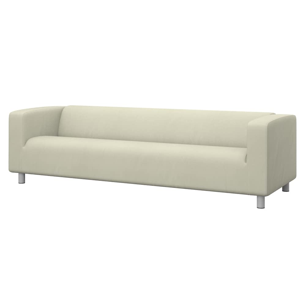 Replacement Compatible Cover for Klippan 4-Seat Sofa - Eco-Friendly Fabric Leather in Light Beige | Perfect for Living Room, Office & Home Decor Protection
