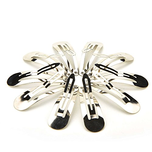 Mytoptrendz® Girls Small Plain Snap Hair Clips - 10 Pack Silver Metal Bendy Grip Slides (45mm) for Kids, Toddlers & Teens - Perfect for School, Parties & Daily Hairstyles