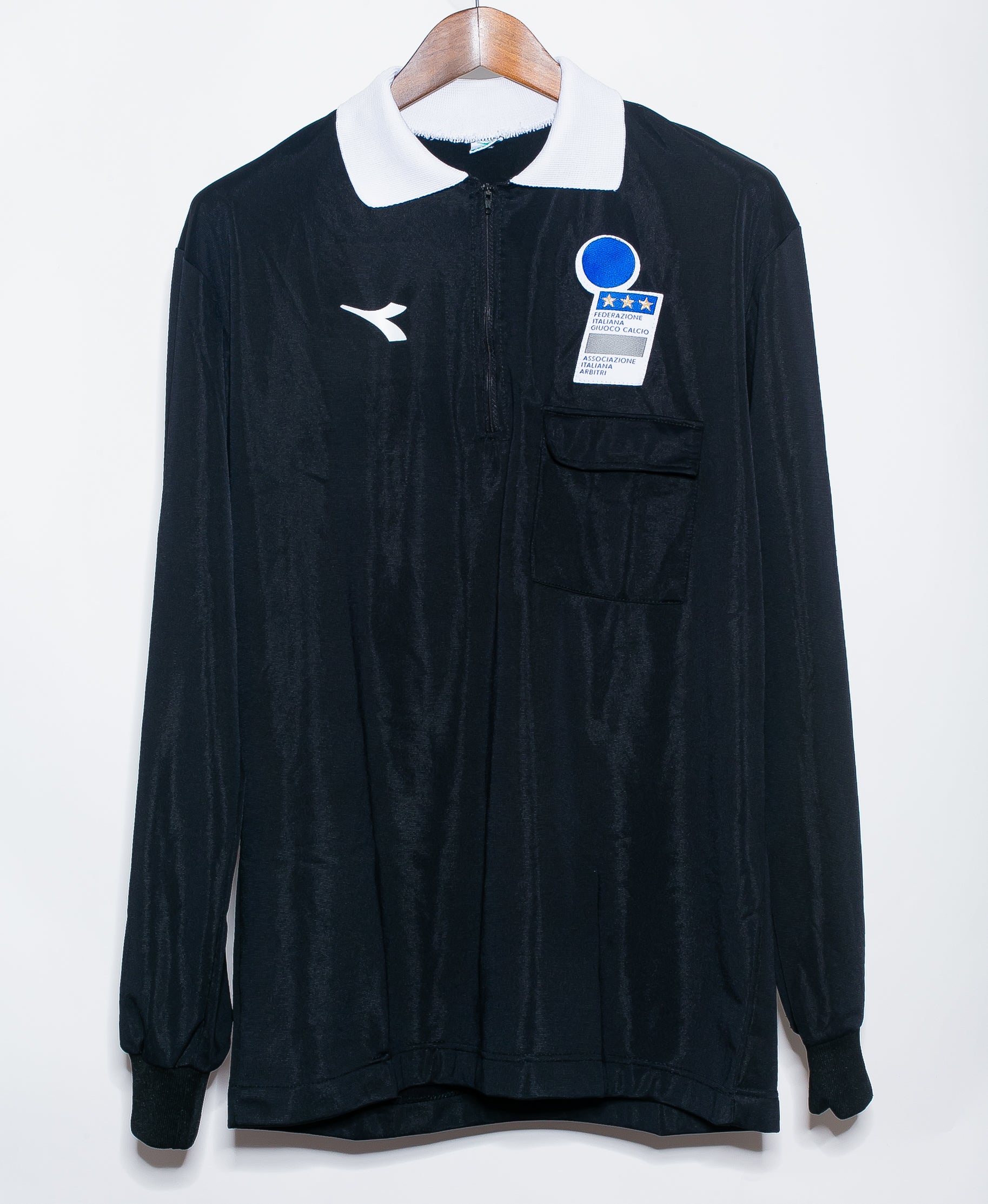 1990s Vintage Diadora Referee Soccer Jersey - Long Sleeve XL Football Referee Uniform for Men | Perfect for Soccer Matches, Costume Parties & Retro Sports Collections