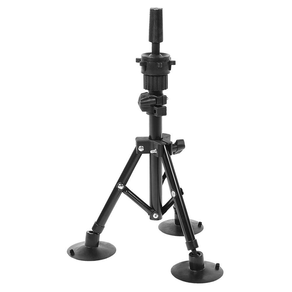 Adjustable Metal Mannequin Tripod Stand - Black Wig Holder for Hair Styling & Salon Training | Perfect for Hairstyling Practice, Wig Display, and Beauty School Education
