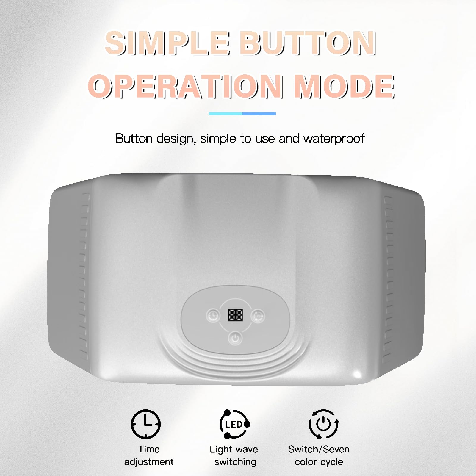 Red Light Therapy for Face & Body - 7 Color LED Light Therapy Device for Skin Care at Home | Anti-Aging, Acne Treatment & Pain Relief | Perfect for Home Spa & Self-Care Routine