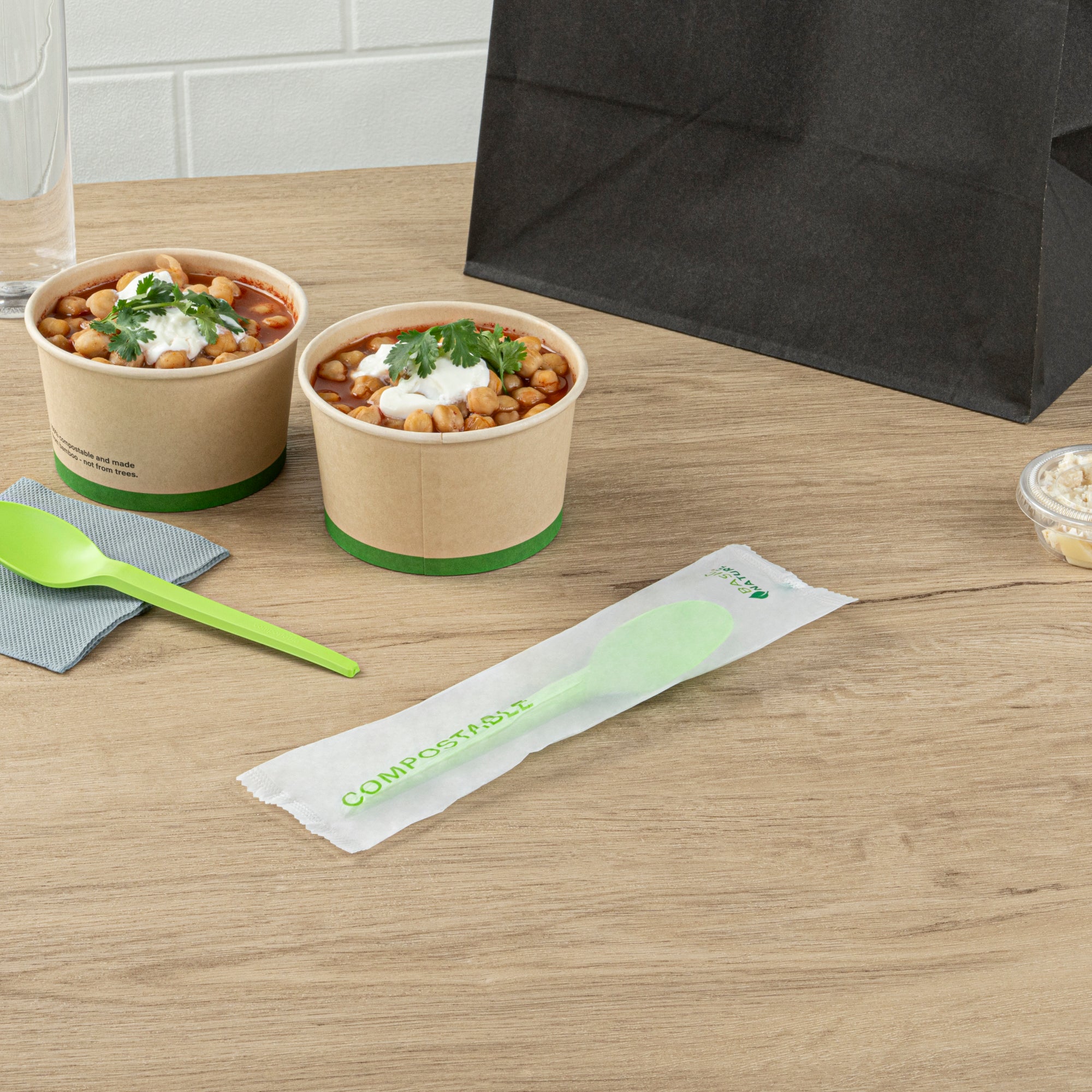 Eco-Friendly Compostable CPLA Plastic Spoons - 250 Count, Heat Resistant, 6.5 Inches - Perfect for Parties, Picnics & Sustainable Dining