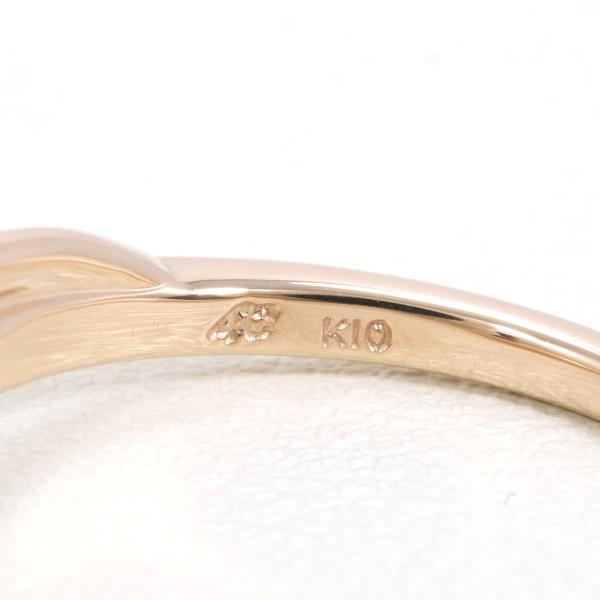 4℃ K10PG Diamond Ring - 14K Gold Plated Elegant Solitaire Ring for Women, Perfect for Engagement, Wedding & Anniversary Gifts
