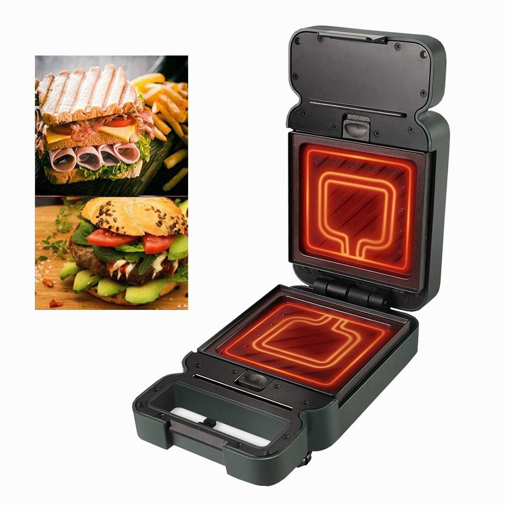JSJYP Multifunctional Breakfast Sandwich Maker & Waffle Iron - Dual Tray Toaster for Golden Snacks, Perfect for Quick Breakfast, Brunch, and Family Snack Time
