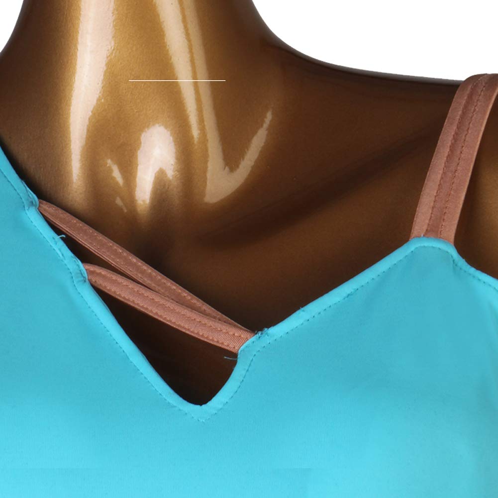Sexy Women's Ballroom Dance Dress - Samba Costume, Sheer Mesh Stretchy One-Piece Latin Dress for Competition & Party | Sleeveless Performance Outfit for Latin, Tango & Social Dancing