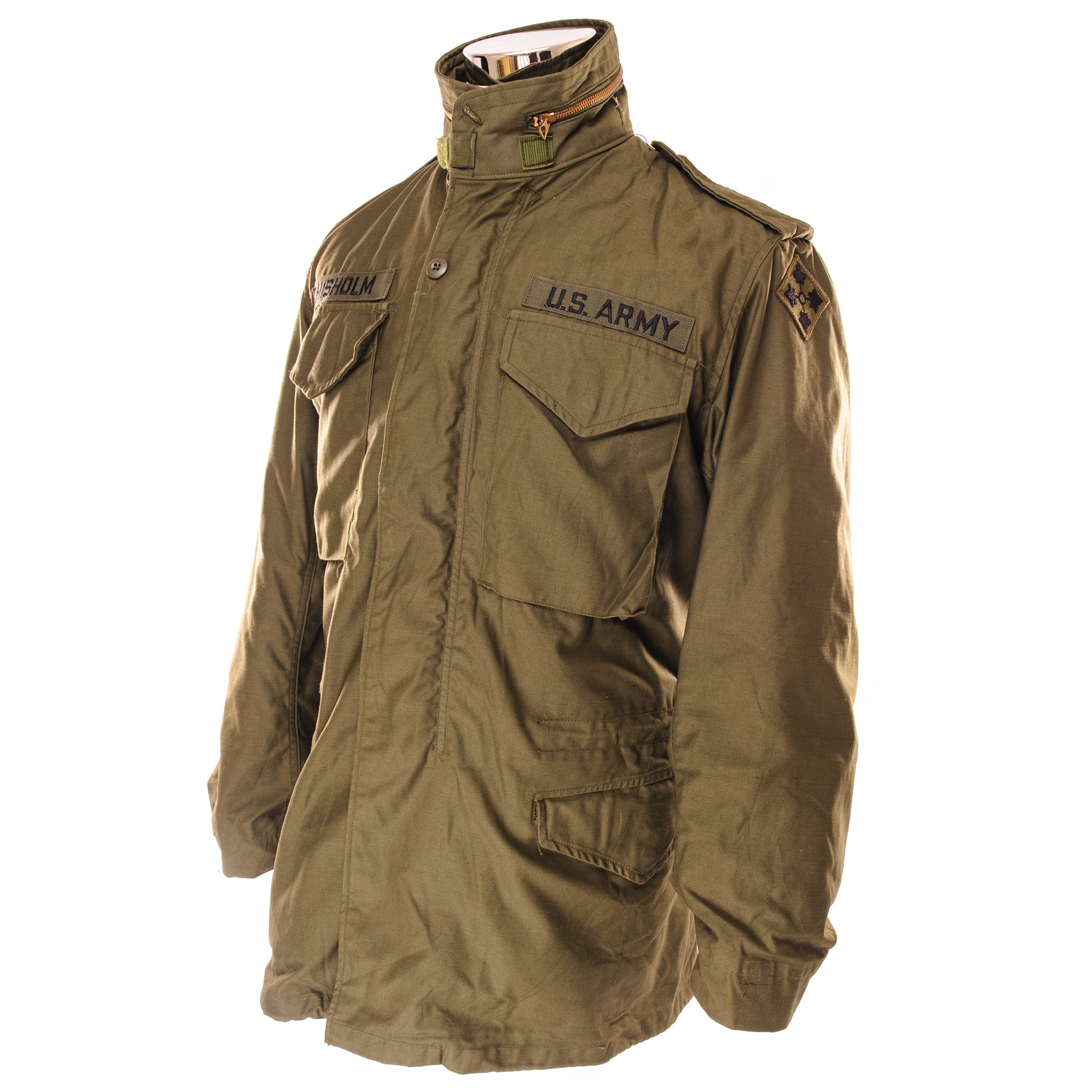 Vintage US Army M-1965 M65 Field Jacket - Vietnam War Era (1972) - Size Small Long with Patched Liner - Military Surplus Outerwear for Outdoor Adventures & Historical Reenactments