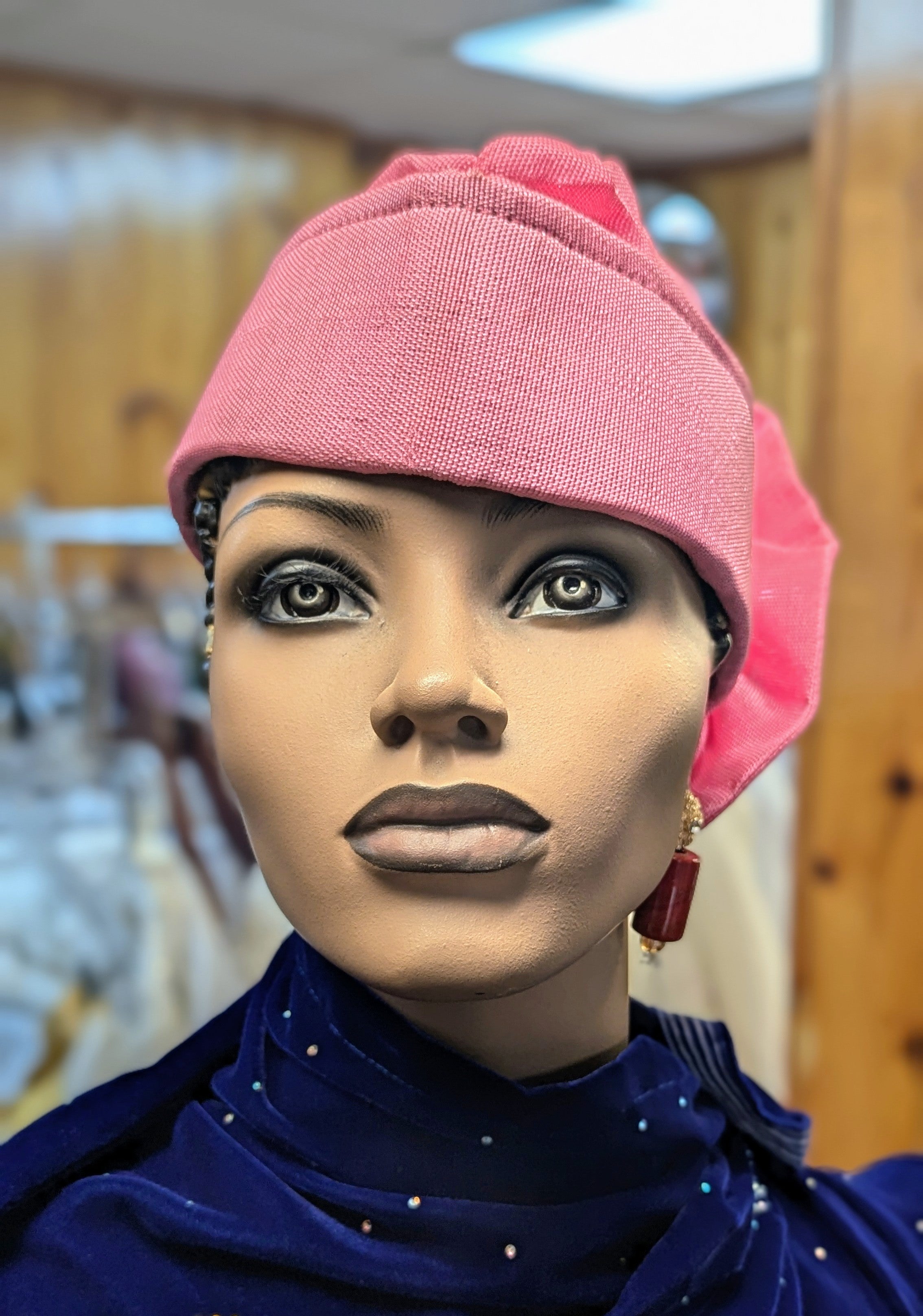 Dupsie's Emem Aso Oke Autogele Ready Gele - African Pre-Tied Crown Head Wrap Hat for Women - Elegant Traditional Headpiece for Weddings, Parties & Special Occasions (DPAGBPR32)