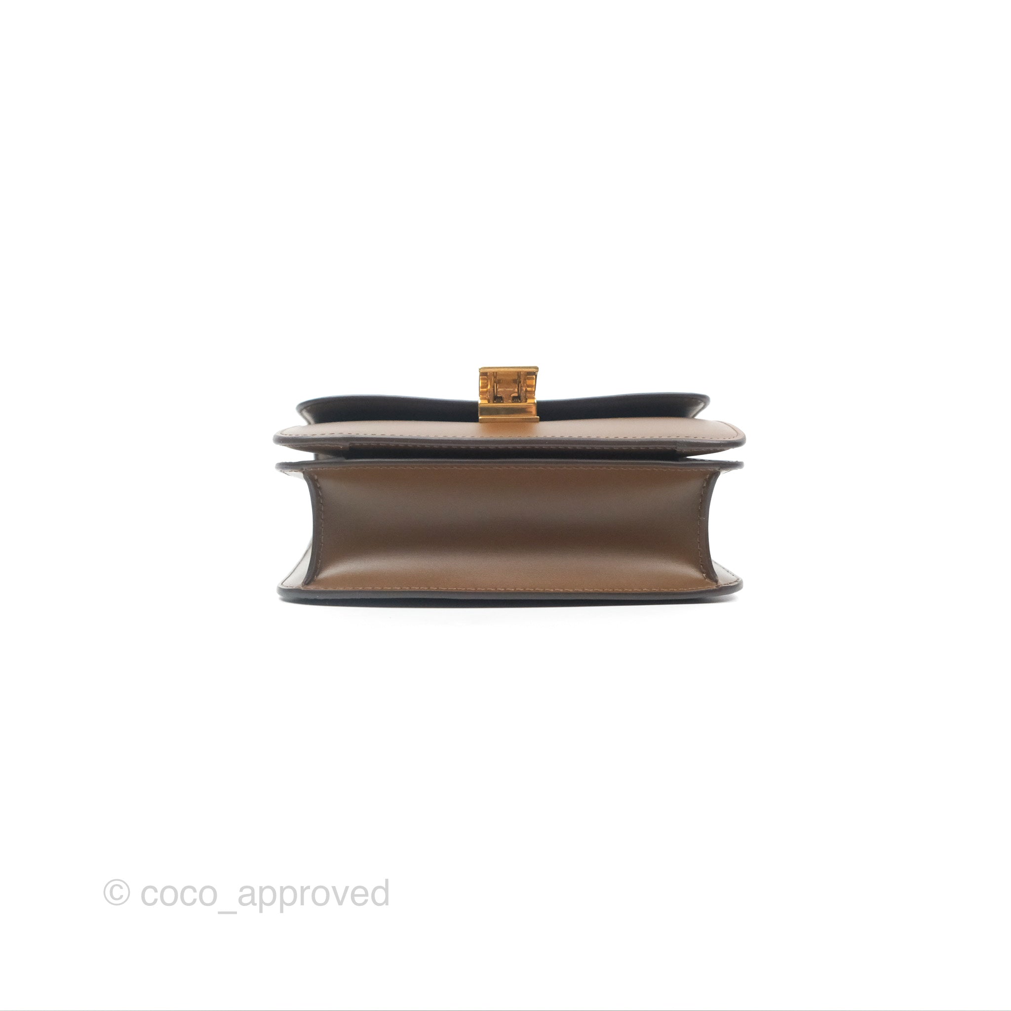 Celine Teen Classic Box Flap Bag in Caramel Calfskin Leather - Perfect for Work, Travel & Everyday Luxury