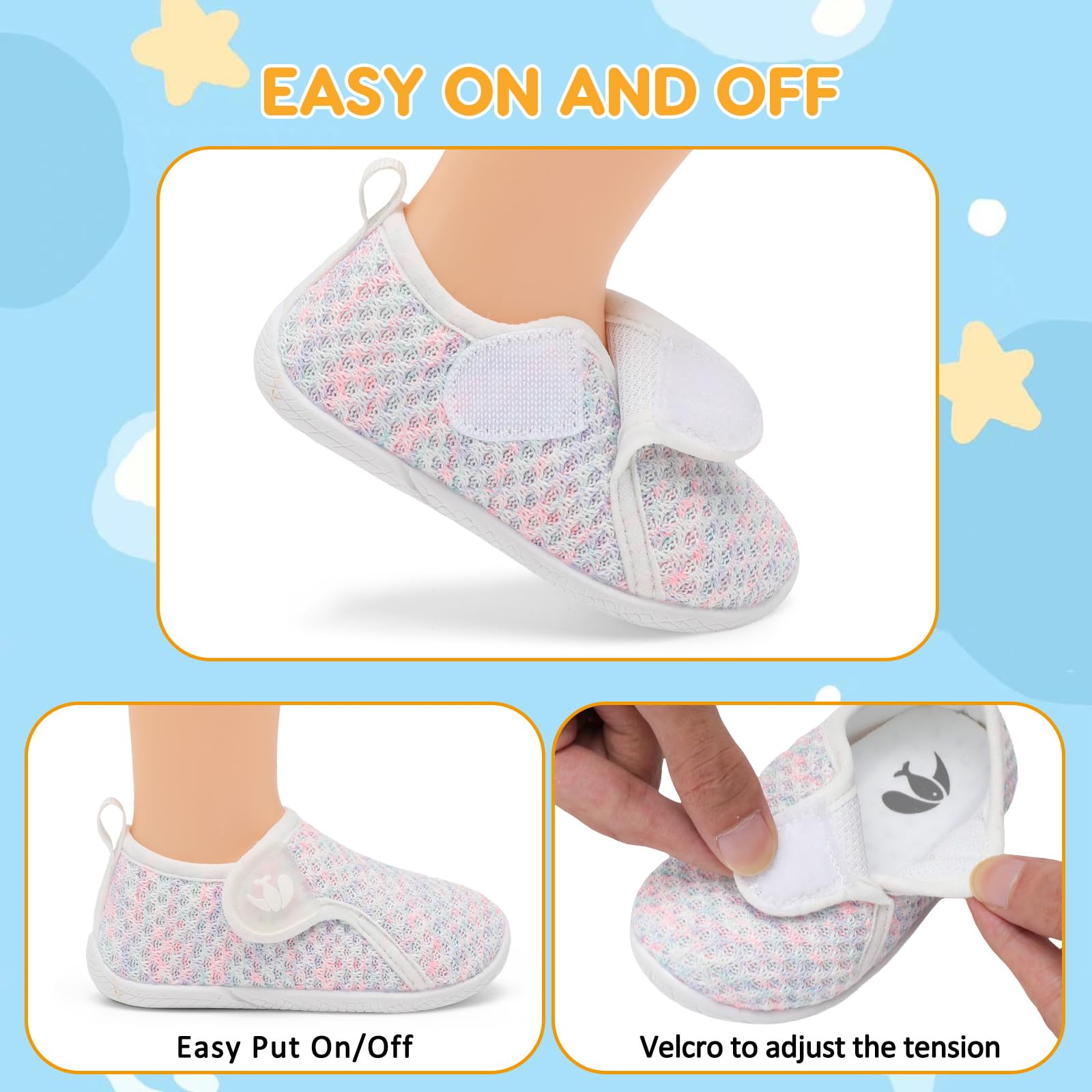 FEETCITY Toddler Walking Shoes - Slip On Boys Girls Sneakers for Kids, Lightweight Barefoot Sports Shoes for School & Casual Wear - Perfect for Playground, Running & Everyday Activities