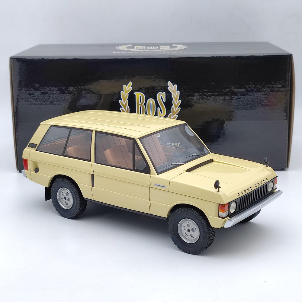 1970 Land Rover Range Rover Suffix A 1/18 Scale Beige Resin Model Car - Limited Edition Collectible Gift for Car Enthusiasts & Home Office Decor