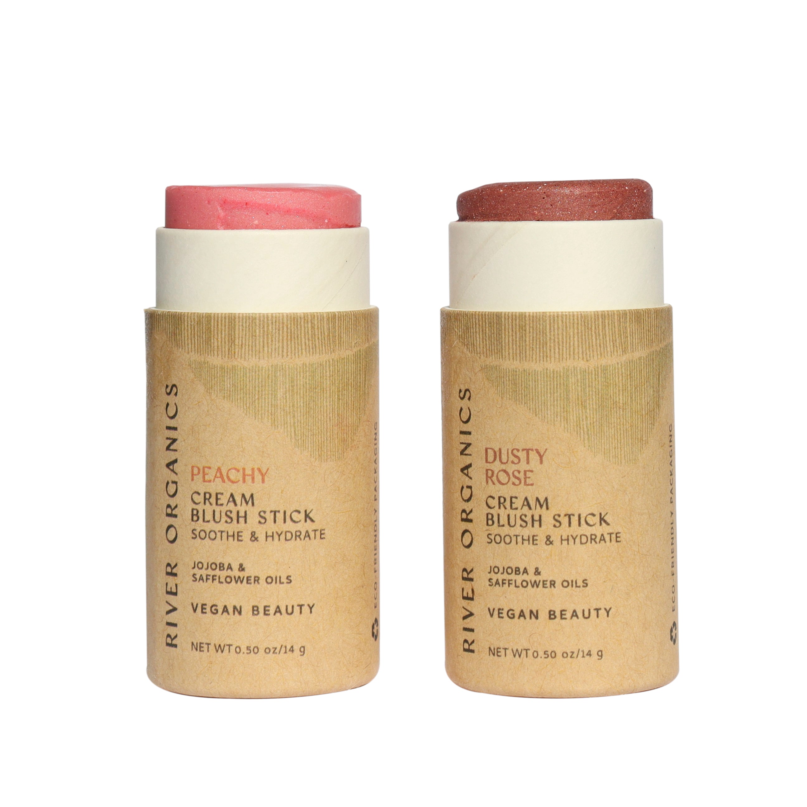 Creamy Vegan Blush Stick Set - 2 Mix & Match Shades for Natural Glow | Perfect for Everyday Makeup & On-The-Go Touch Ups