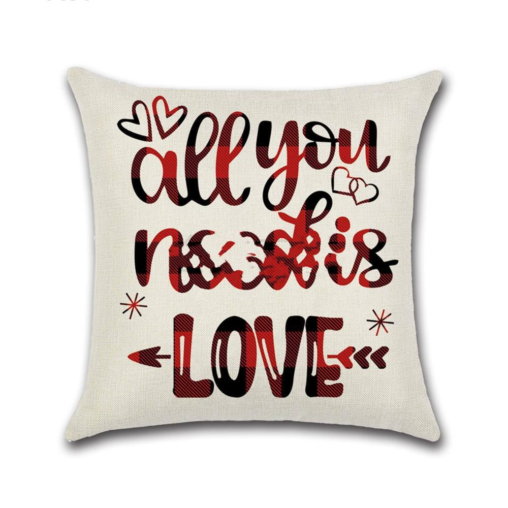 Valentine's Day Red Heart Pillow Cover - Romantic Decorative Cushion Case for Couples, Bedroom, Sofa, and Home Decor