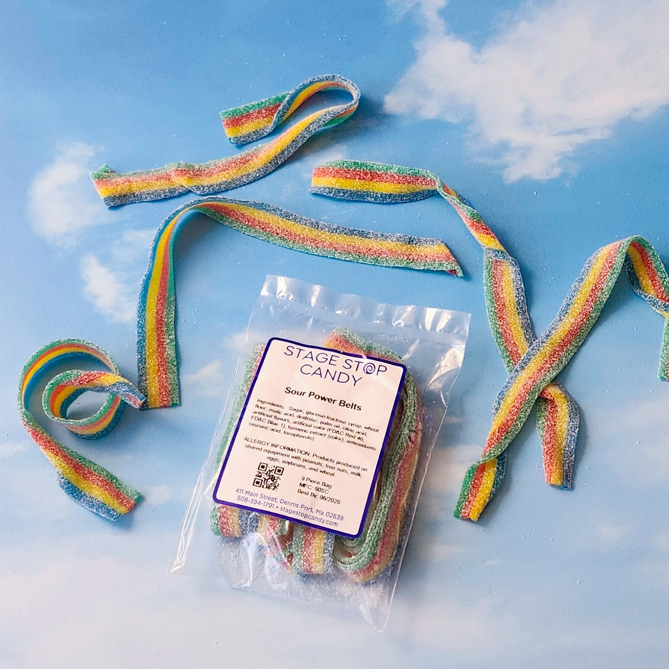 Sour Power Belts - Tangy & Chewy Candy Belts for Kids & Adults - Perfect for Parties, Snacks & Movie Nights