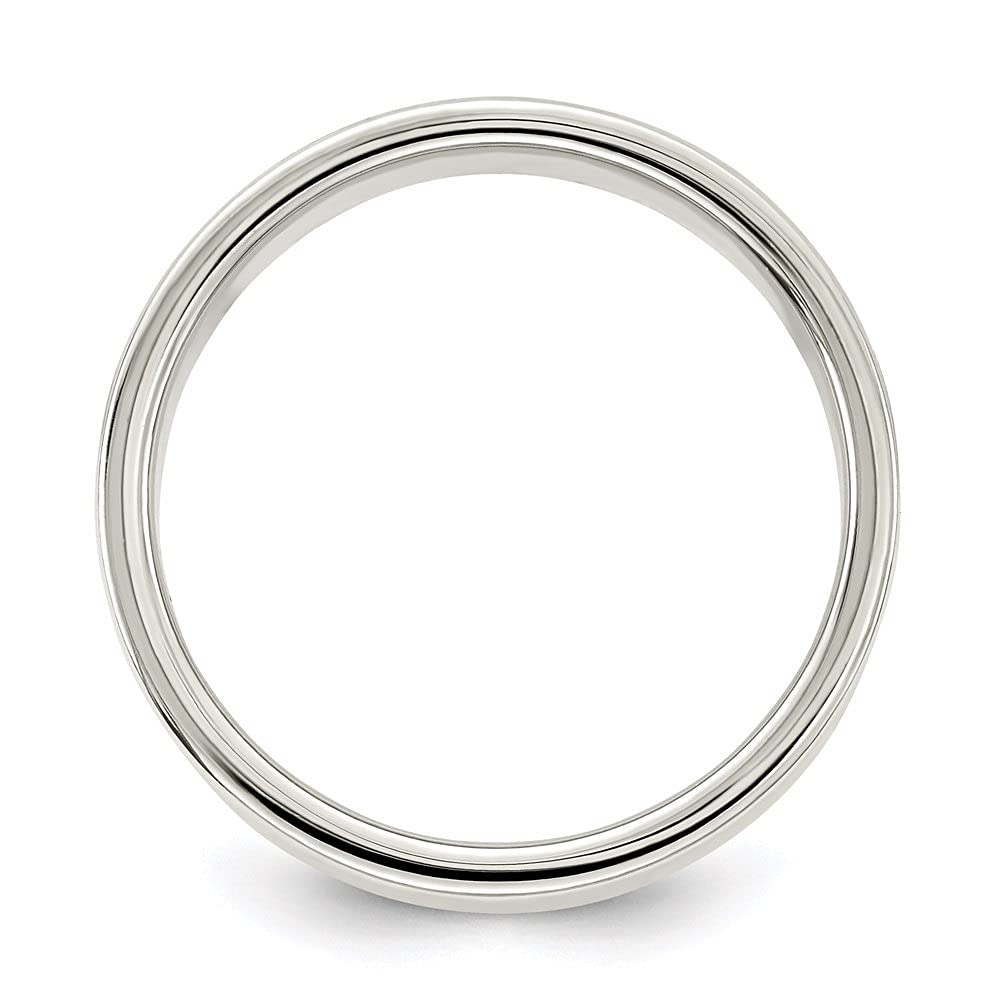 Diamond2Deal 925 Sterling Silver 6mm Flat Polished Wedding Band Ring for Men & Women - Perfect for Engagement, Anniversary, and Everyday Wear