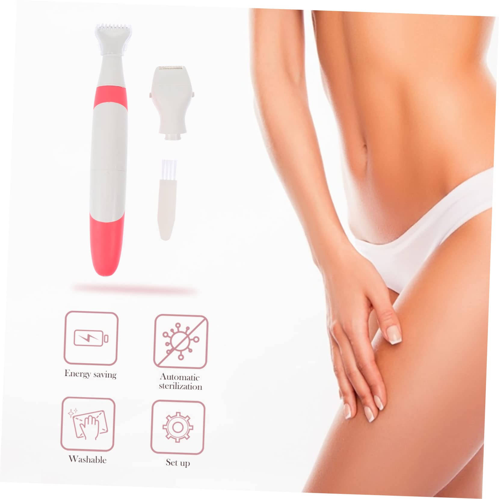 Baluue Women's Electric Razor - Multi Functional Hair Trimmer for Body, Legs & Sensitive Areas | Waterproof Cordless Shaver for Smooth Skin | Perfect for Facial, Bikini & Underarm Hair Removal at Home or Travel