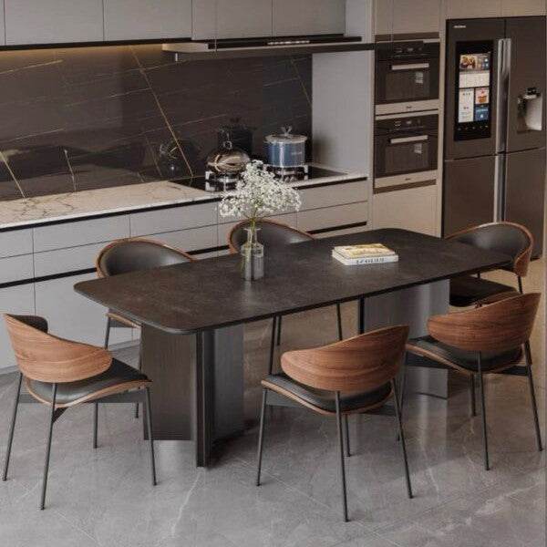 Premium Emerson Sintered Stone Dining Table - Modern & Durable Kitchen Table for Dining Room, Perfect for Family Gatherings & Dinner Parties
