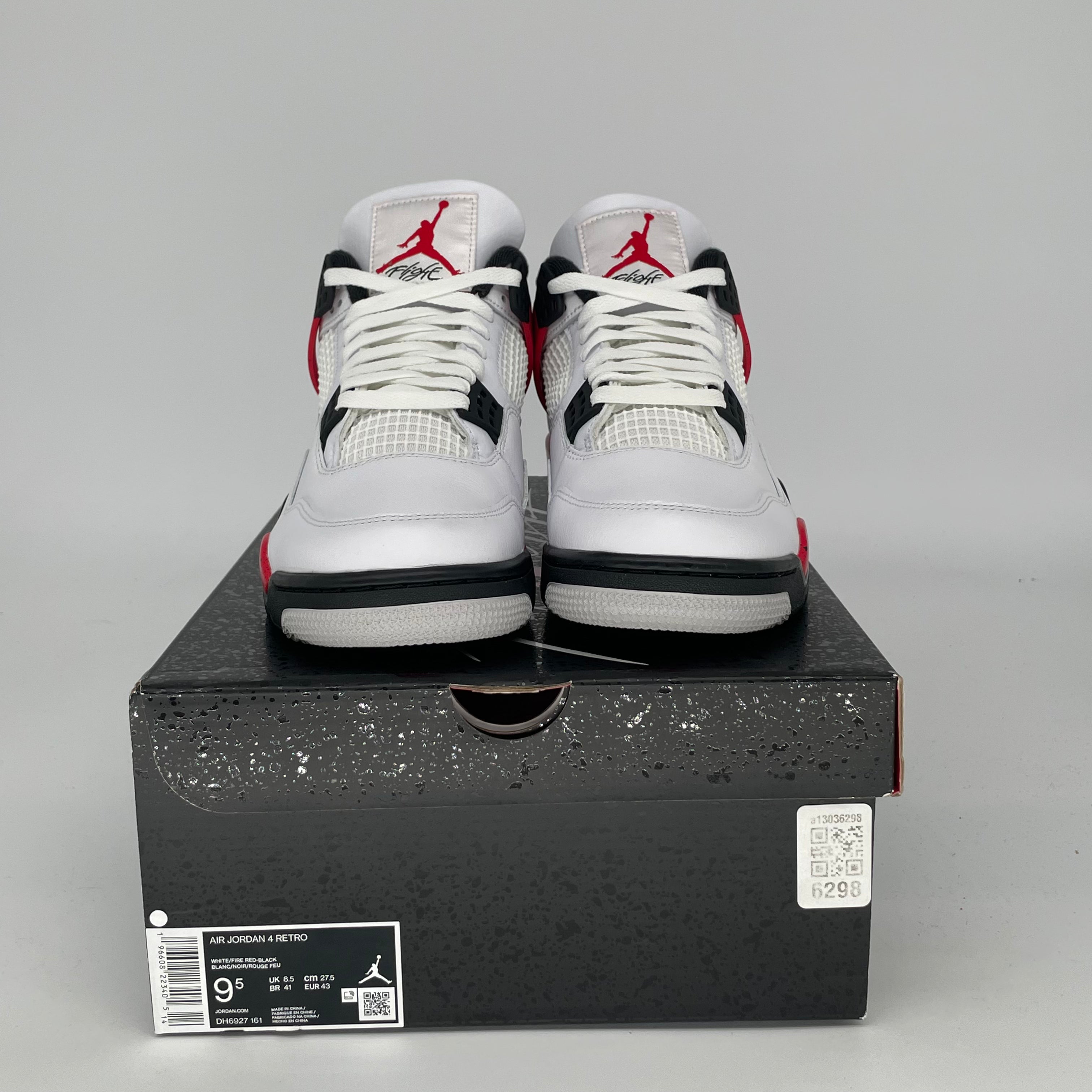 **Air Jordan 4 Retro 'Red Cement' Men's/Women's Basketball Shoes - Size 9.5/11W (DH6927-161) - Perfect for Streetwear & Sneaker Collectors**