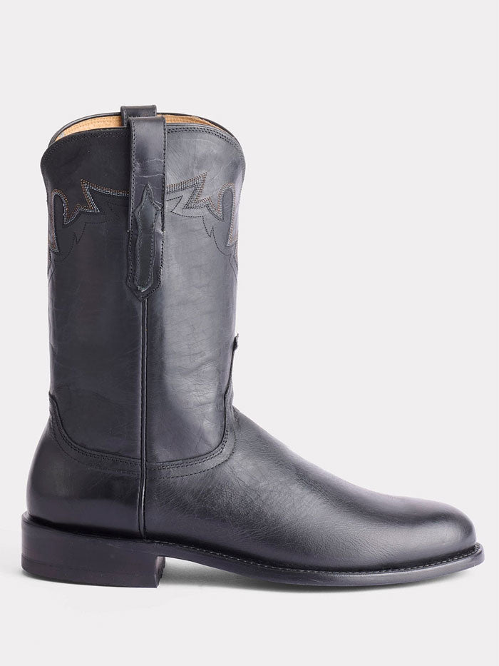 Lucchese CL6505.C2 Men's Sunset Roper Boots - Genuine Leather Western Cowboy Boots for Men in Black | Perfect for Rodeo, Country Dancing & Casual Wear