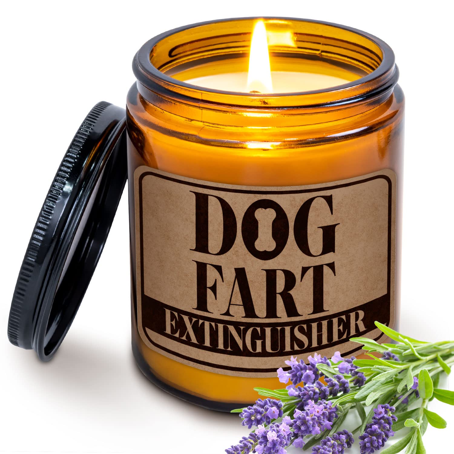 Dog Fart Candle - Lavender Scented Dog Mom Gift for Women & Men, Personalized Dog Mama Birthday & Mother's Day Present, Dog Lover Decor Ideas for Home, Office, and Spa Relaxation