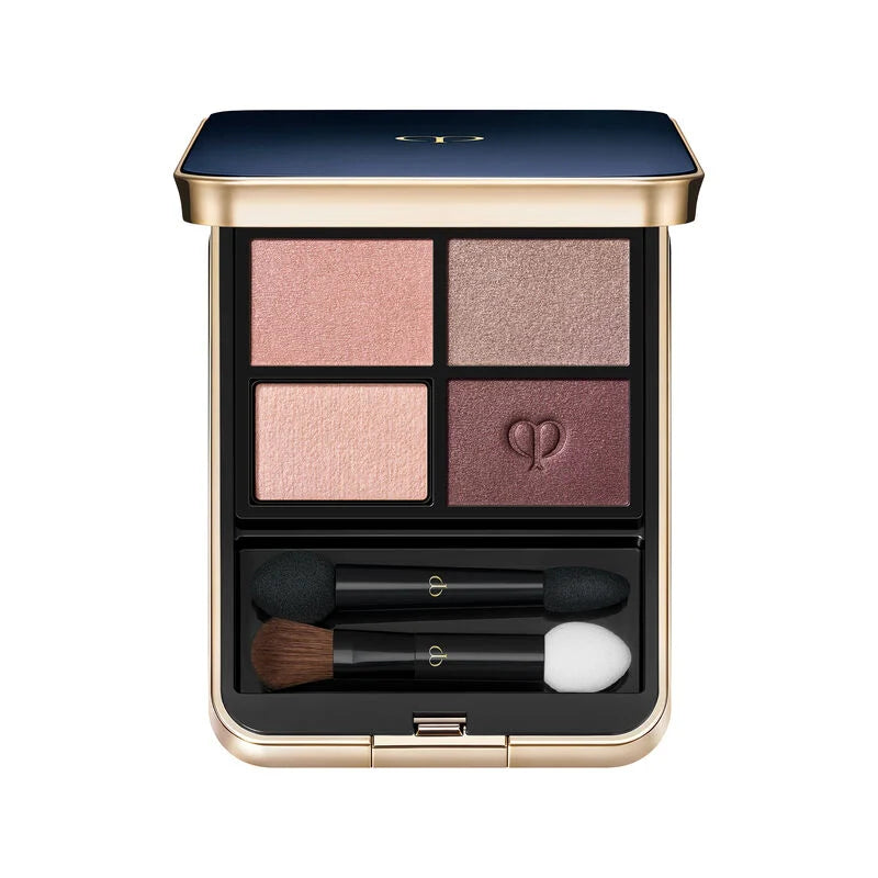4-Piece Eye Color Quad Set with Refill & Case - Perfect for Everyday Makeup & Travel