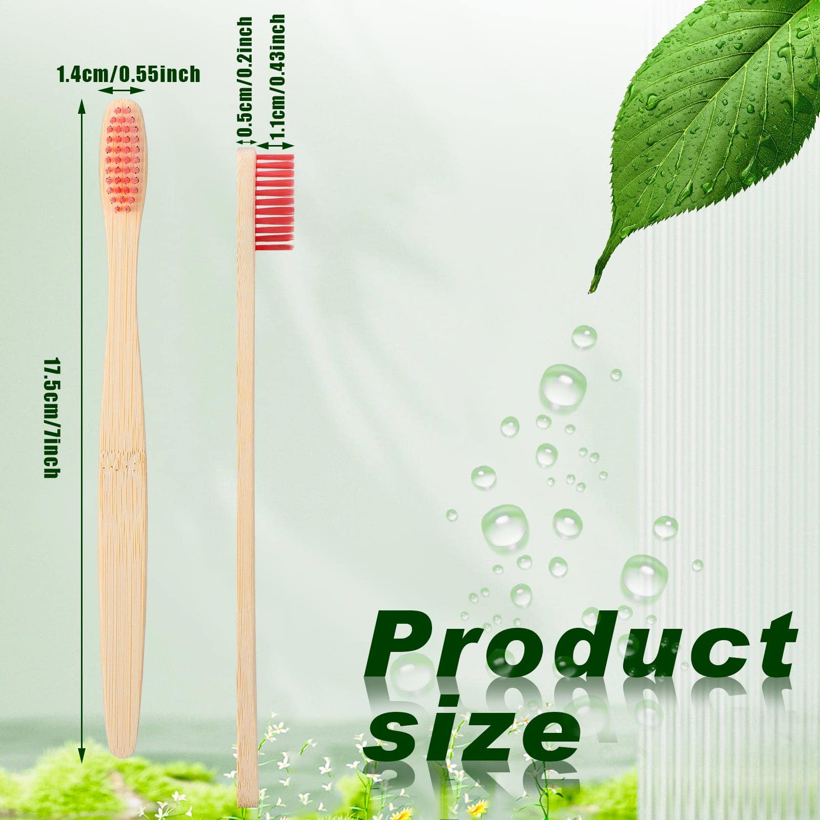 Sieral 240 Pcs Bamboo Toothbrushes for Adults - Soft Bristle, Eco-Friendly Natural Wooden Toothbrush Set, Vegan Organic Travel Toothbrushes (12 Colors, 7 Inch, Individually Wrapped) - Perfect for Home, Travel & Zero Waste Lifestyle