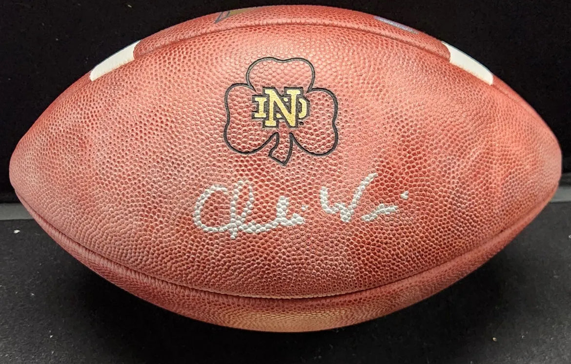 Charlie Weis Autographed Notre Dame Game Model Wilson Football - Authentic Signed Collectible - Perfect for Sports Memorabilia Displays & Notre Dame Fan Gifts