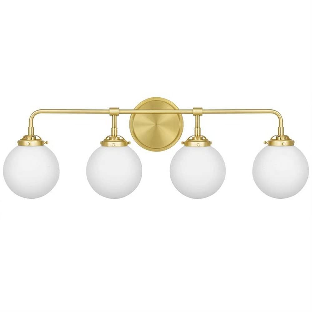 4-Light Contemporary Vanity Light - Damp Rated Bathroom Lighting Fixture - Modern LED Bath Light for Bathroom, Powder Room & Spa - Model 71-Bel-3300158