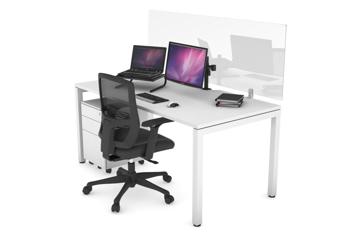 Clear Lean Perspex Hygiene Screens - 600H x 800W Acrylic Protective Barrier for Office, Restaurant & Retail Safety