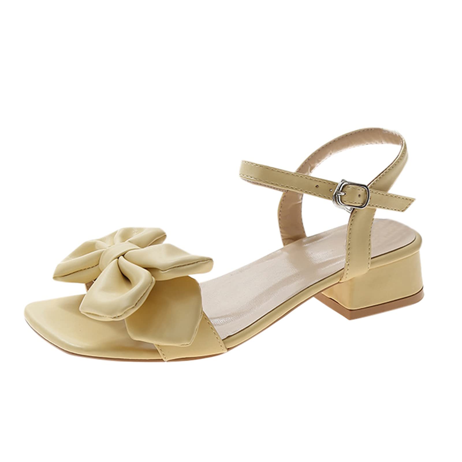 NYWLIFE Women's Flower Sandals - Chunky Heel Sandals for Ladies, High Heel Dressy Sandals for Women | Perfect for Summer Weddings, Beach Vacations & Date Nights