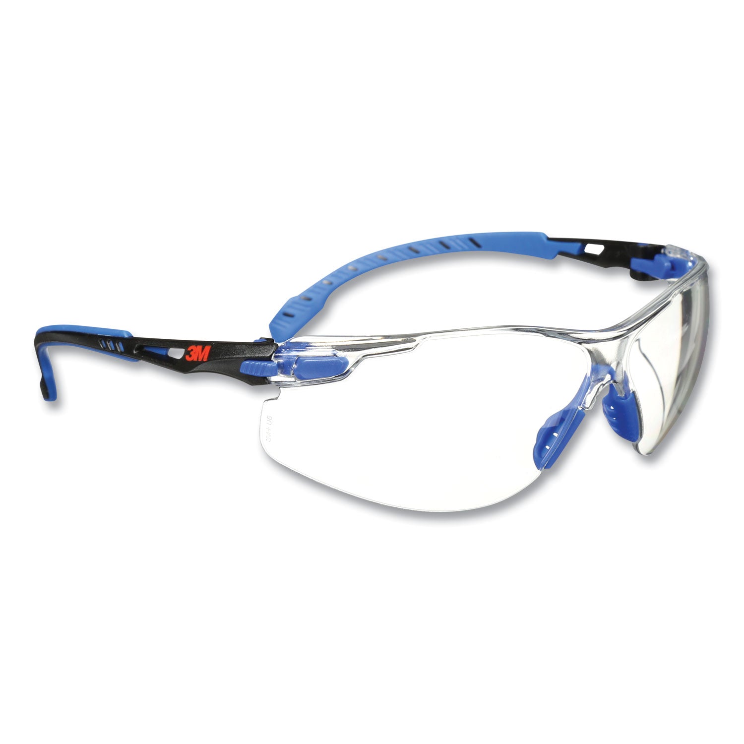 3M™ Solus 1000 Series Safety Glasses - Blue Plastic Frame with Clear Polycarbonate Lens | ANSI Z87.1 Certified | Ideal for Construction, Lab Work & DIY Projects