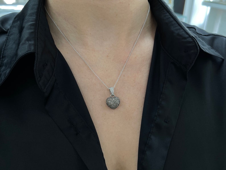 0.75 Carat Natural Coffee Brown Diamond Heart Pendant in 14K Gold - Perfect for Valentine's Day Gifts, Anniversary Jewelry & Romantic Occasions