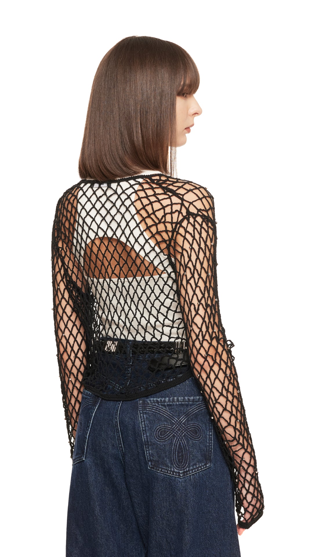 Beaded Crochet Cardigan Women's Boho Lace Knit Sweater - Perfect for Spring/Summer Beach Cover-Up, Festival Outfits & Casual Layering