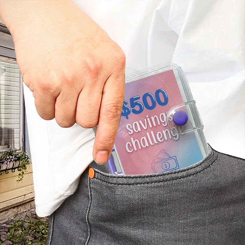 2023 Reusable Savings Binder - $1000 Savings Challenge Budget Book with Cash Envelopes | Money Organizer for Cash Savings & Budget Tracking | Frosted Cover Notebook Binder (Blue) | Perfect for Personal Finance, Debt Payoff & Financial Goal Planning