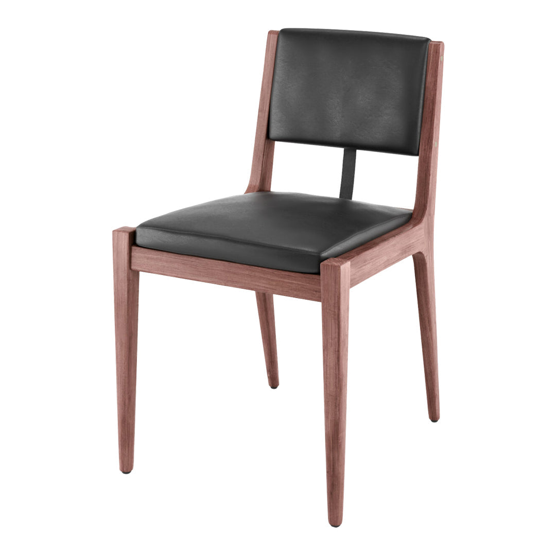 Hugo Slim Modern Dining Chair - Minimalist Wooden Kitchen Chair for Small Spaces - Perfect for Dining Room, Kitchen, Breakfast Nook & Apartment Decor