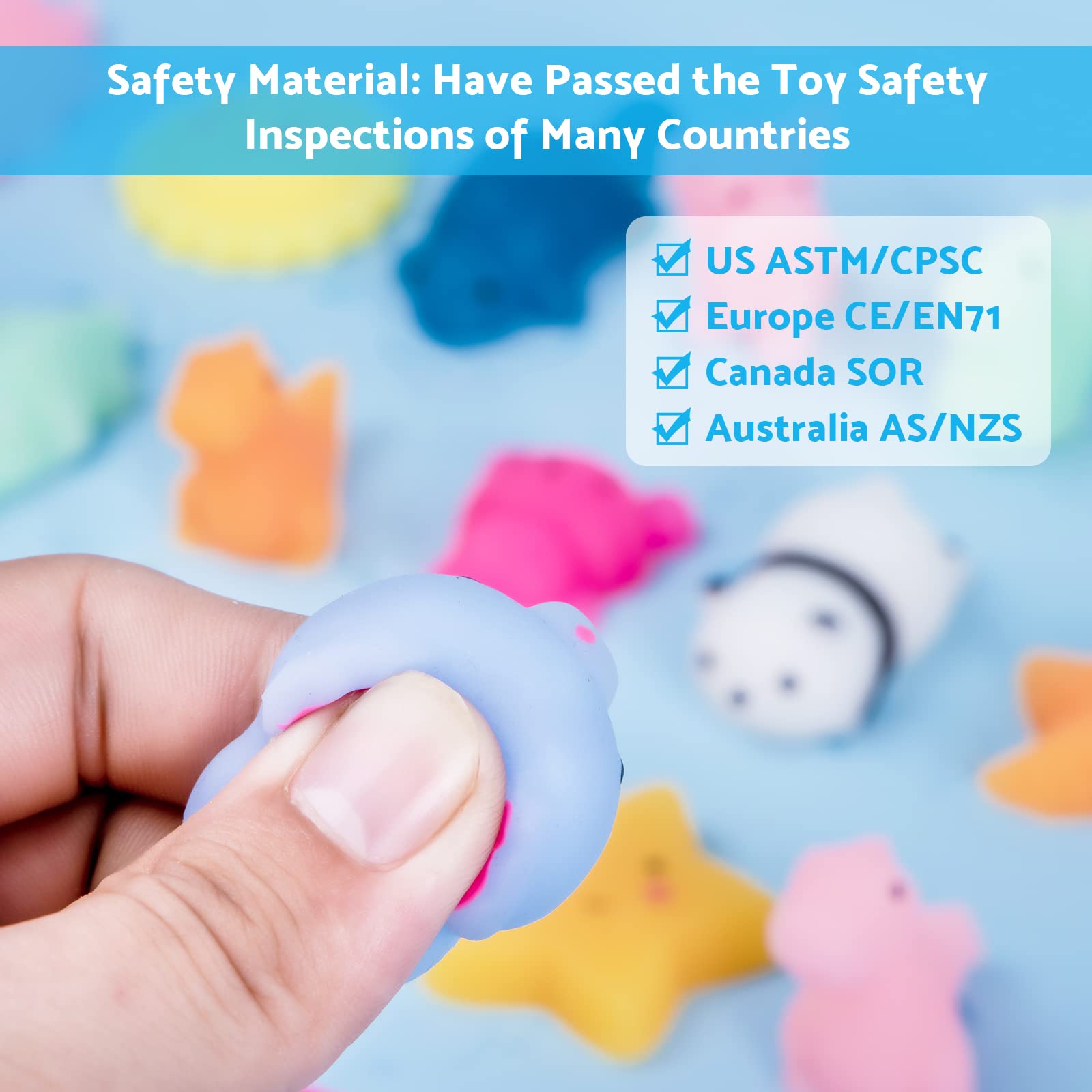 30pcs Mochi Squishy Toys - No Duplicates Kawaii Sensory Stress Relief Fidget Toys for Kids, Boys & Girls - Perfect for Birthday Gifts, Party Favors, Classroom Prizes & Goodie Bag Stuffers - Fun for Stress Relief, Sensory Play & Relaxation at Home or School