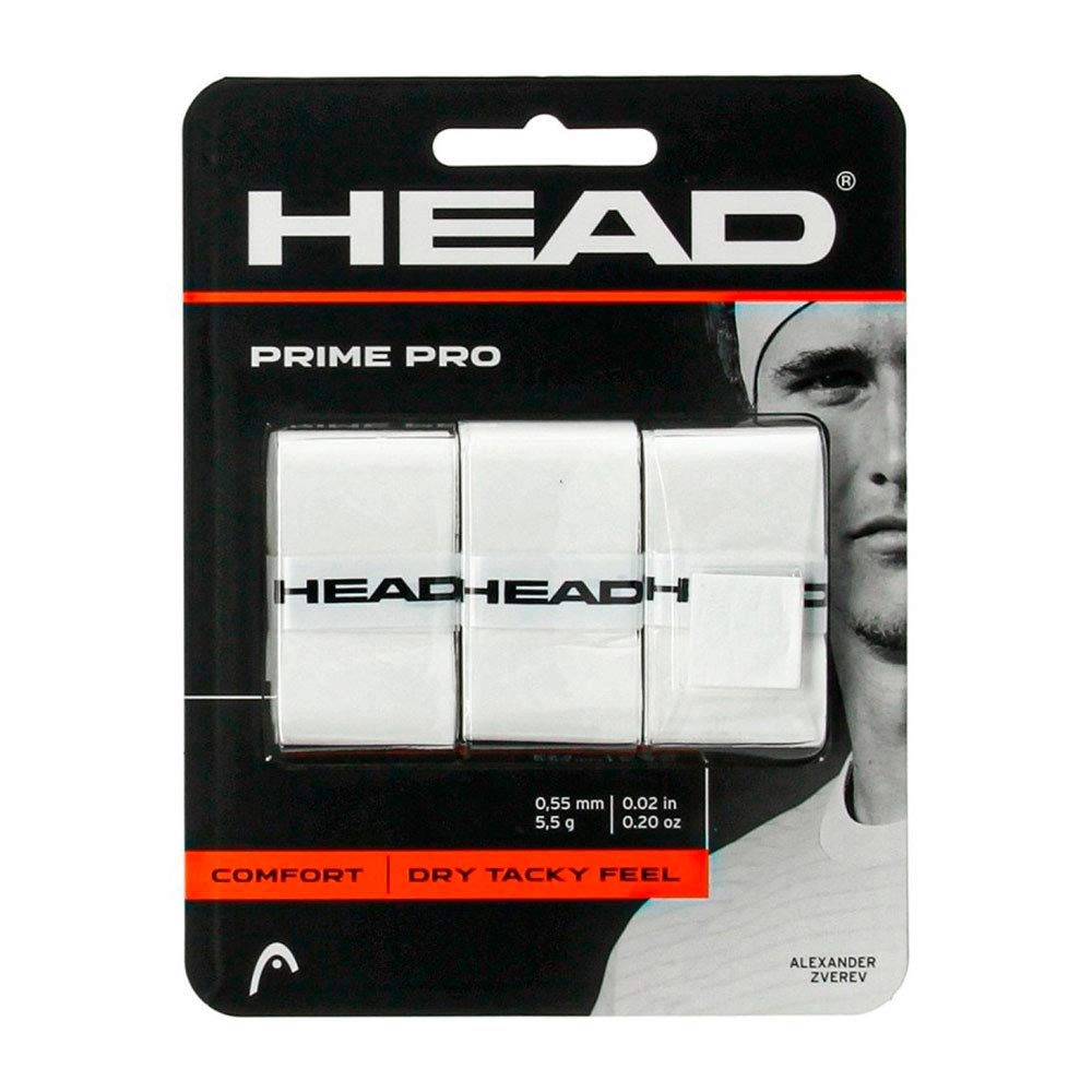 HEAD Prime Pro Overgrip Tennis Racket Grip Tape - Enhanced Sweat Absorption & Superior Tackiness for Better Control - Perfect for Tennis, Badminton & Squash Players