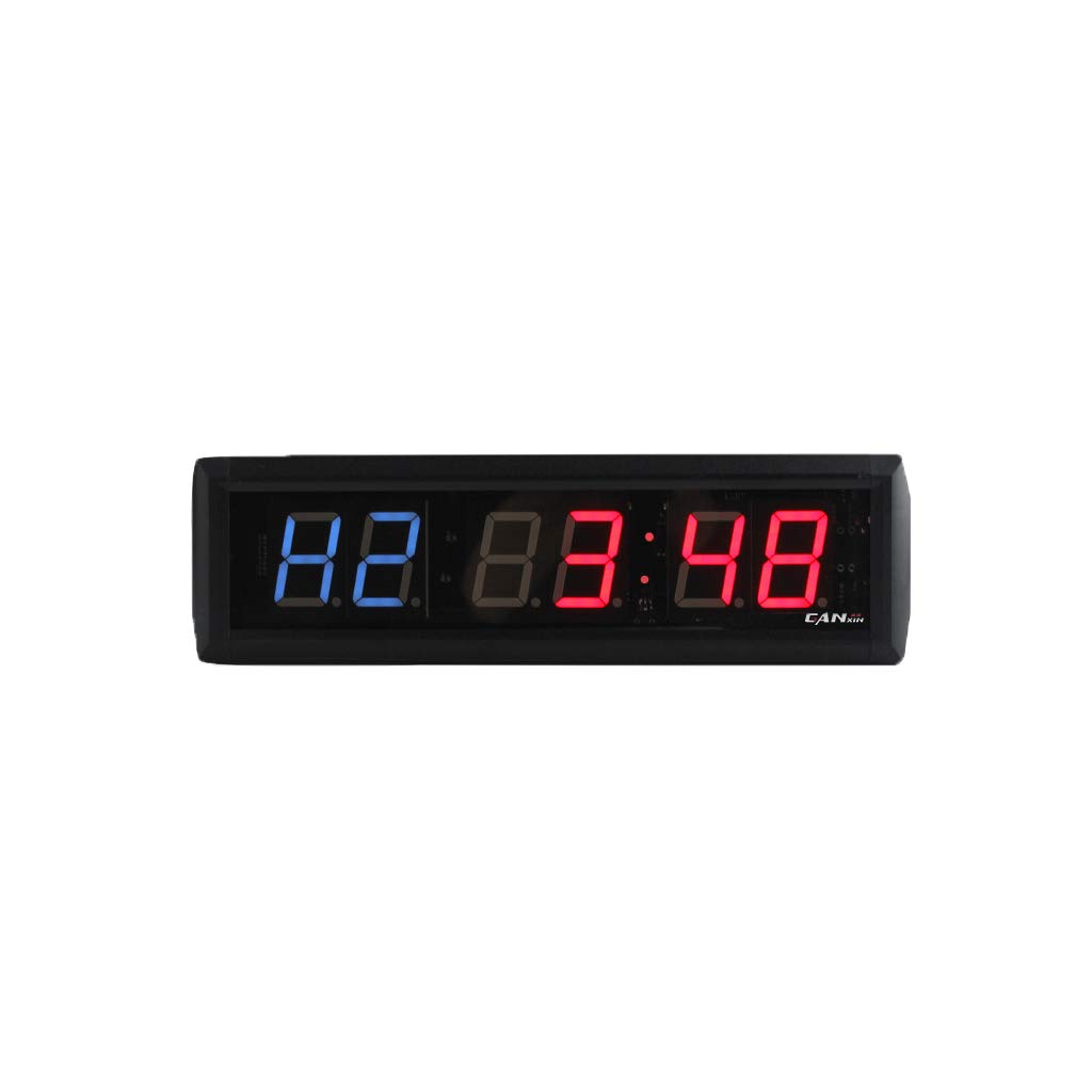 1.8 Inch Digital LED Interval Wall Clock - CrossFit Gym Timer, Sports Exercise Training Timer, Fitness & Kitchen Timer for Home, Gym, and Workouts