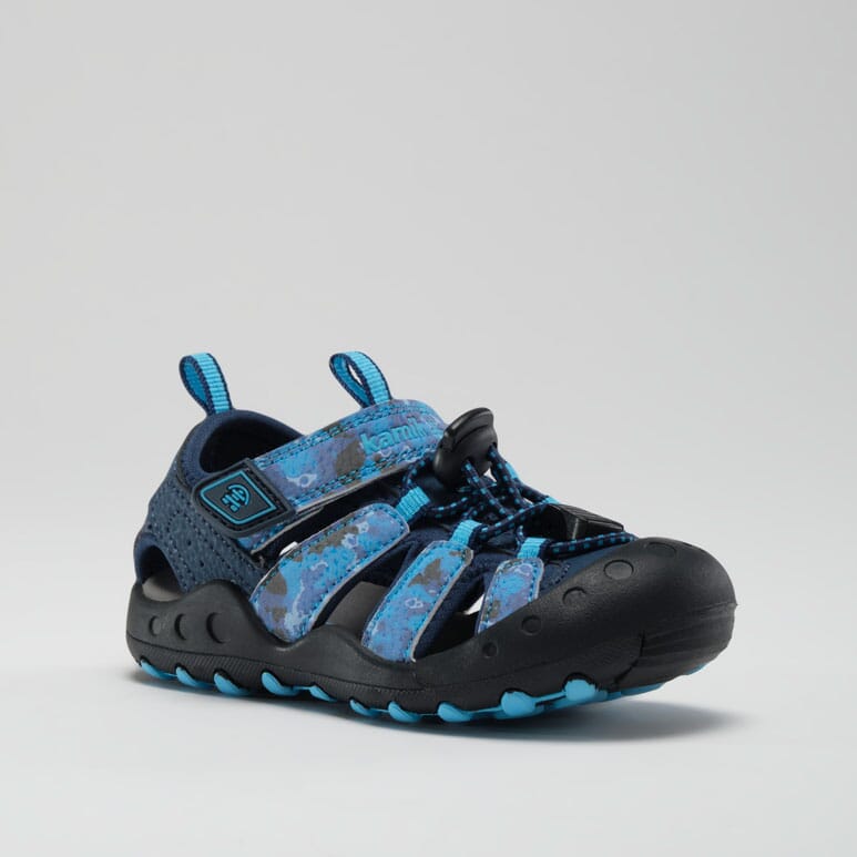 Kids' Crab Print Closed-Toe Sandals for Toddlers - Comfortable Beach & Outdoor Play Shoes for Boys & Girls